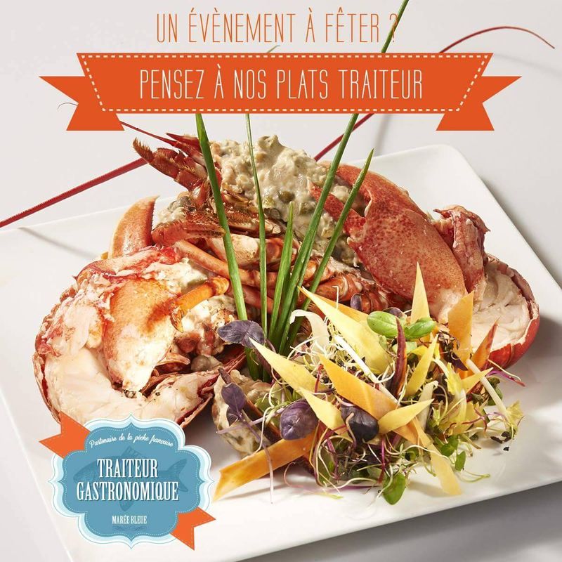 vente de homard bellevue pour la Saint-Valentin poissonnerie-traiteur Marée Bleue Yvrac et Mérignac