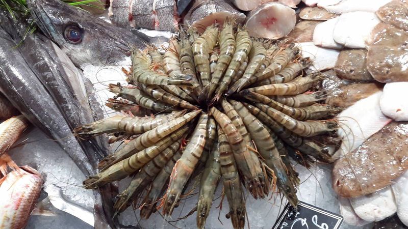 Coammande de gambas crues ou cuites à la poissonnerie-traiteur Marée Bleue à Yvrac et Mérignac !