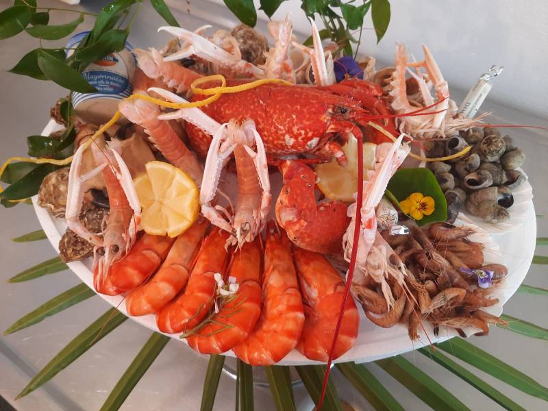 vente Plateau de fruits de mer extra avec homards chez Marée Bleue Bordeaux