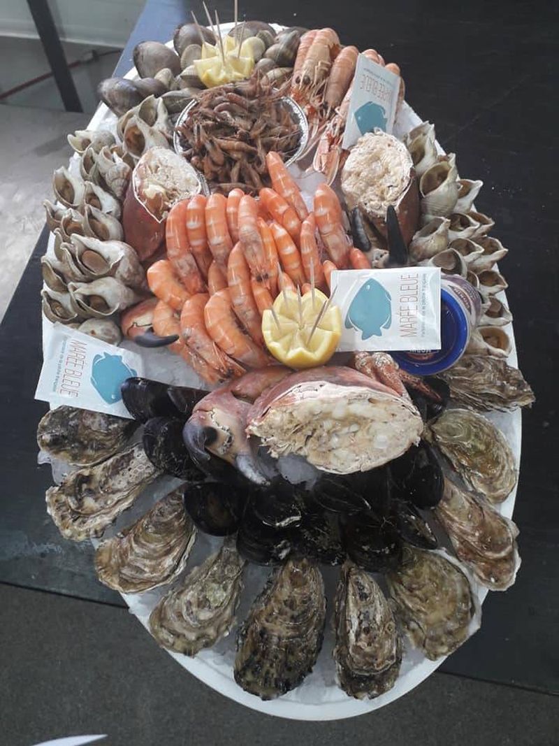 Vente plateau de fruits de mer sur mesure poissonnerie Marée Bleue Yvrac et Mérignac