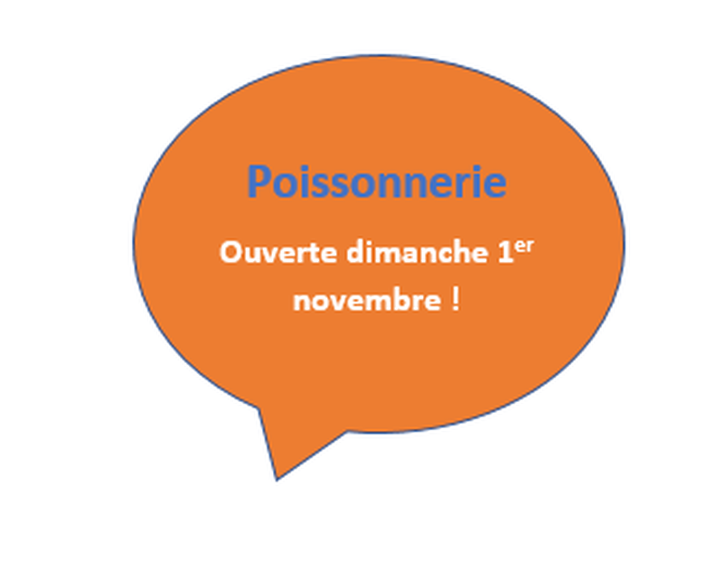 Poissonnerie-traiteur marée Bleue Yvrac sera ouverte le dimanche 1er novembre pour la Toussaint !
