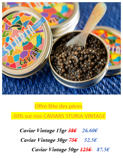 grosse promo de Caviar français chez poissonnerie Marée Bleue Yvrac et Mérignac  pour les fêtes des pères 