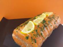 Vente de rôti de saumon en promo poissonnerie-traiteur Marée Bleue d'Yvrac et Mérignac
